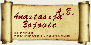 Anastasija Bojović vizit kartica